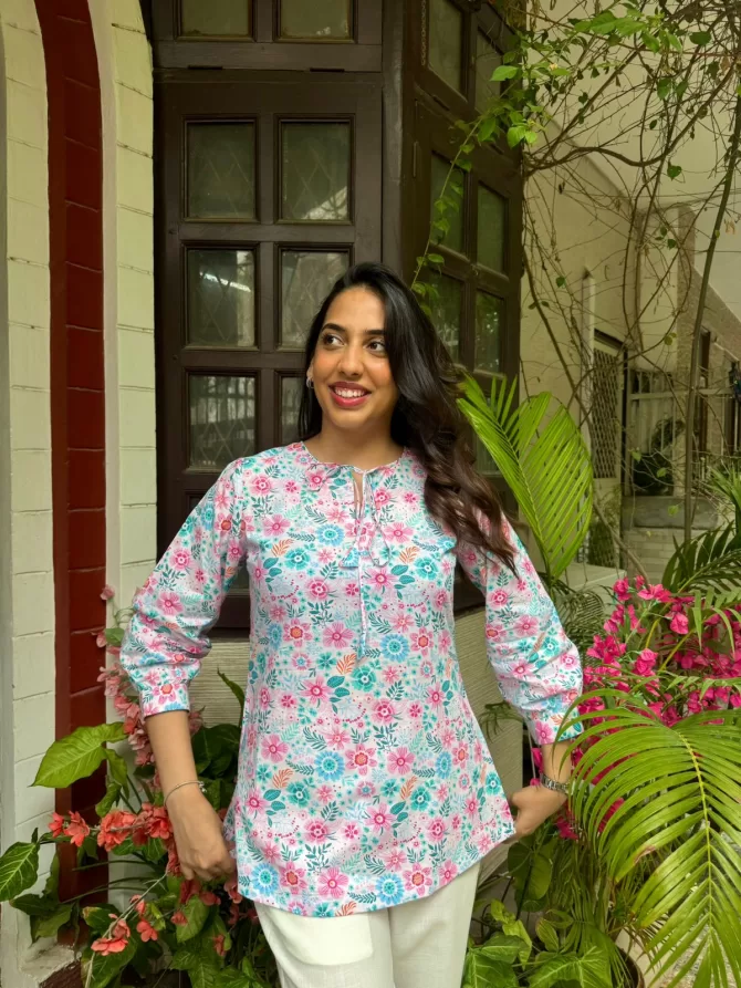 Floral Cotton Tunic (Premium Fabric)