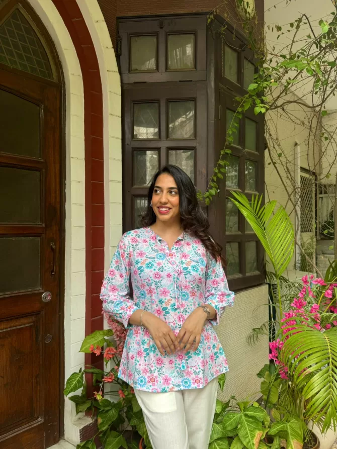 Floral Cotton Tunic (Premium Fabric)