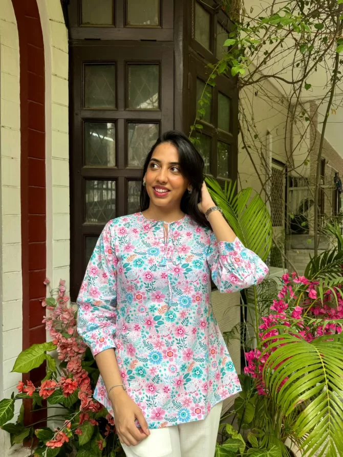 Floral Cotton Tunic (Premium Fabric)