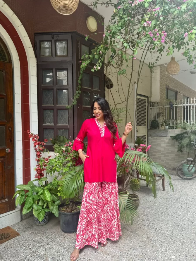 Sharara Sharara Set (Super Premium) - Pink