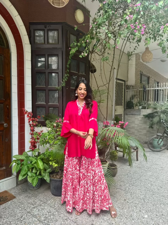 Sharara Sharara Set (Super Premium) - Pink