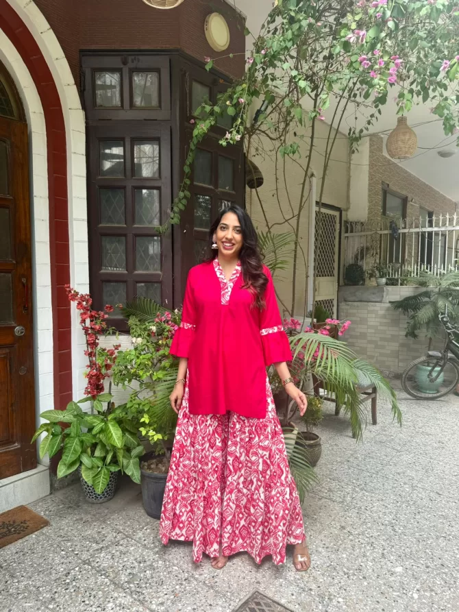 Sharara Sharara Set (Super Premium) - Pink