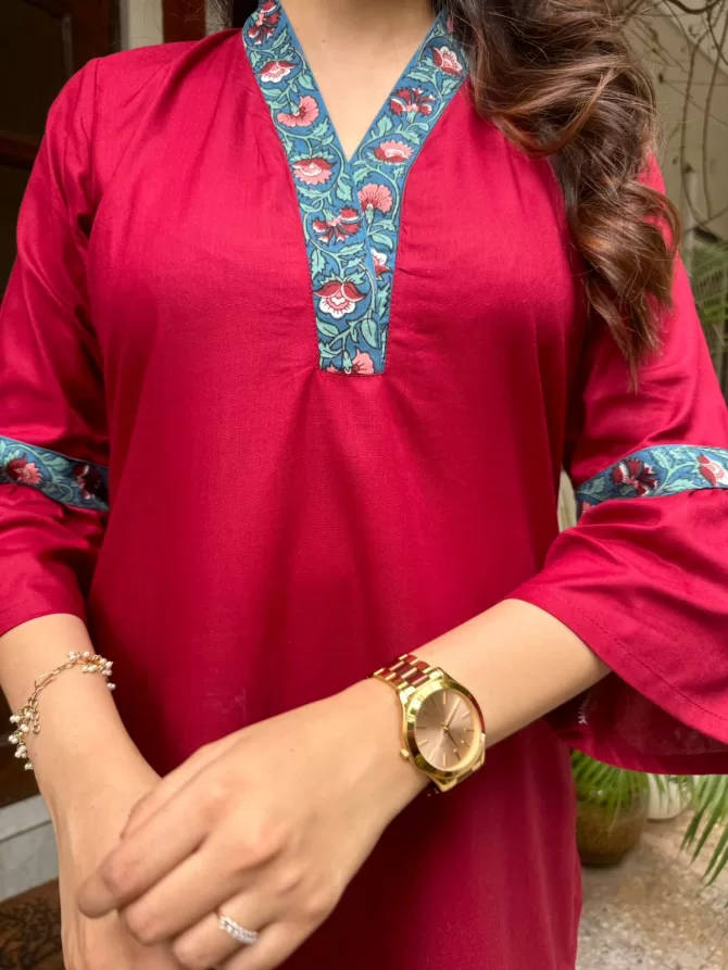 Sharara Sharara Set (Super Premium) - Maroon