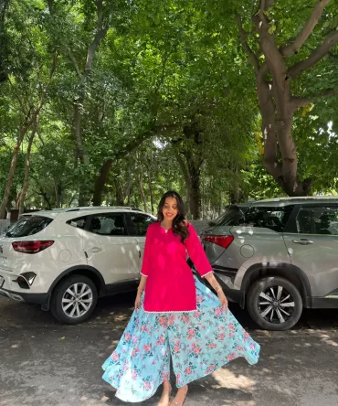 Pretty Printed Palazzo (Free Size)