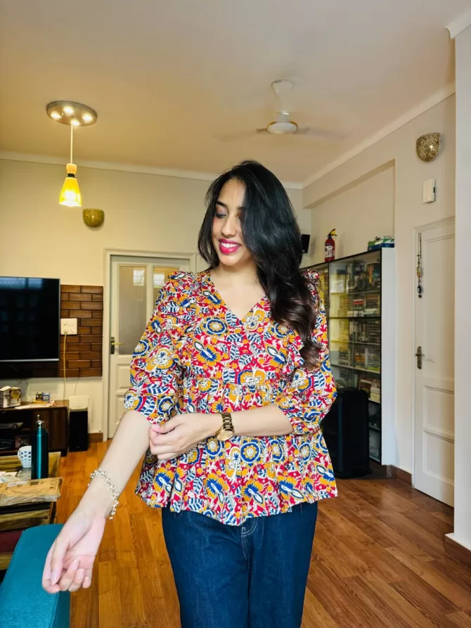 Ruffle Riot Peplum Top
