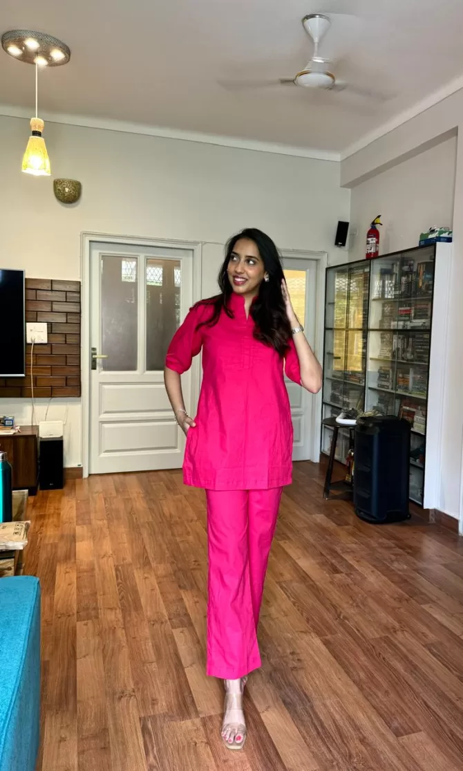 2 in 1 Poplin Set - Pink