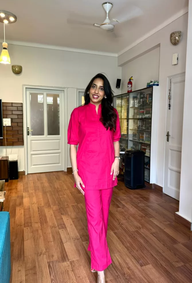 2 in 1 Poplin Set - Pink
