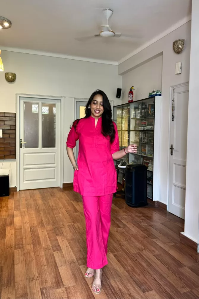 2 in 1 Poplin Set - Pink
