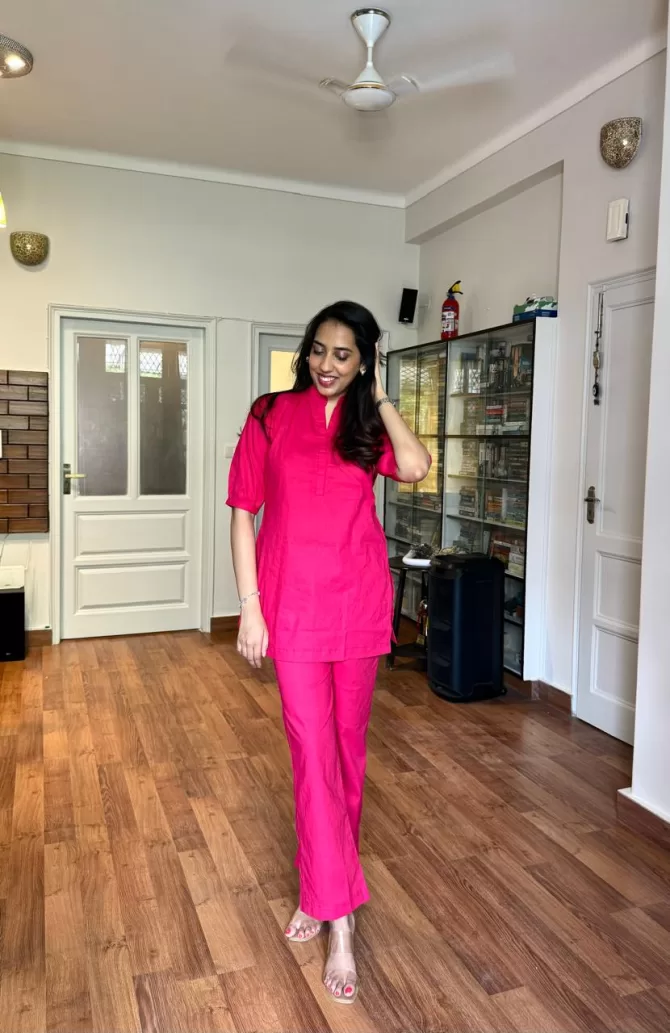 2 in 1 Poplin Set - Pink