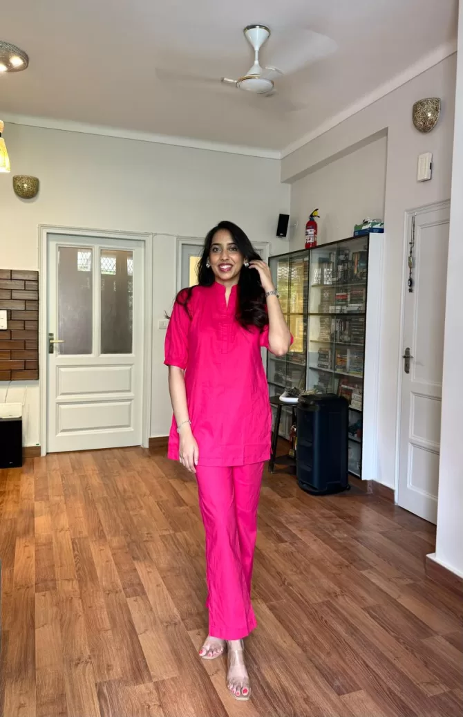 2 in 1 Poplin Set - Pink