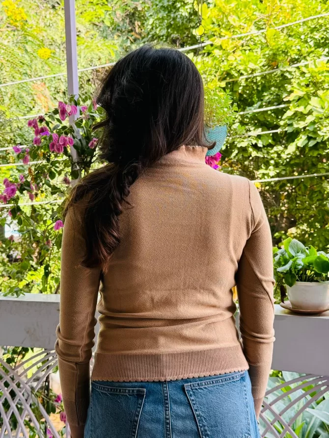 Flower Power Sweater (Free Size) - Cream