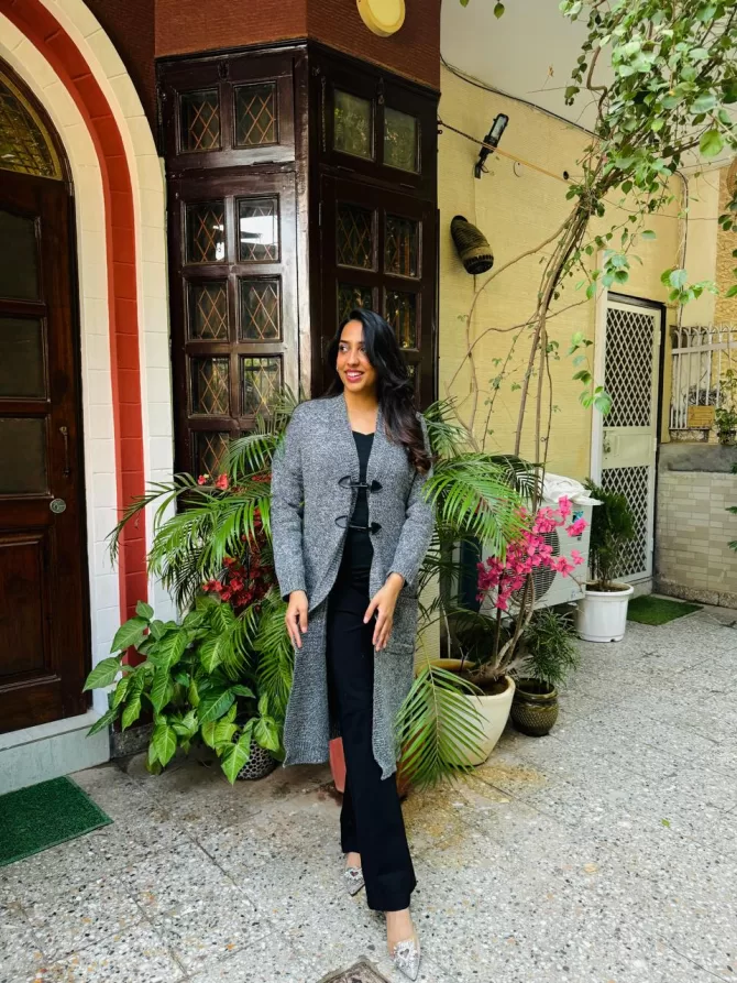 Long Grey Shrug (Free Size)
