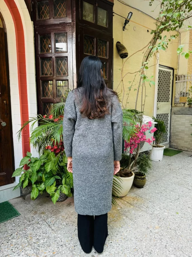 Long Grey Shrug (Free Size)