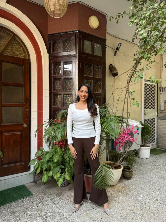 Flared Trousers - Brown