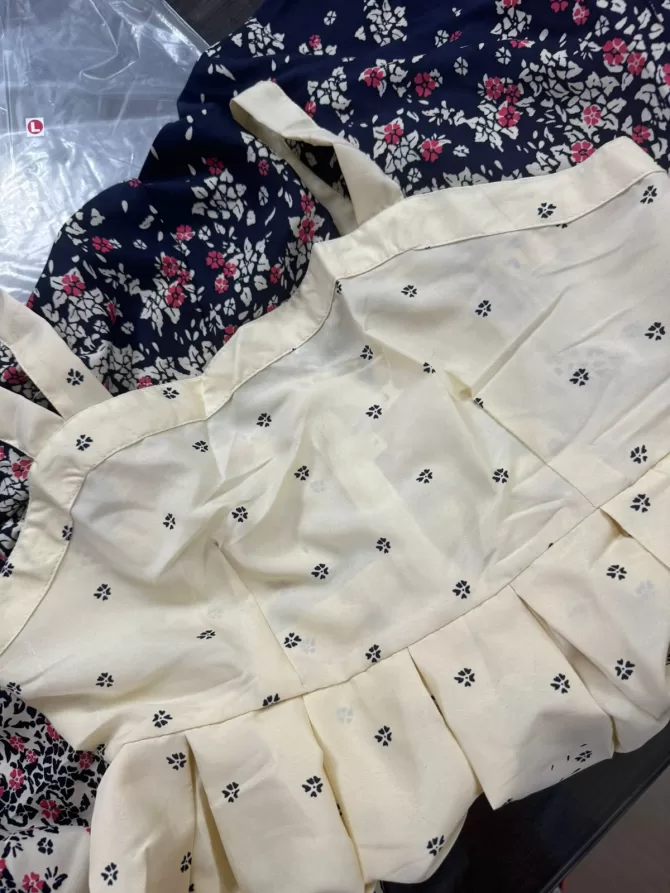 Cream Floral Party Dress