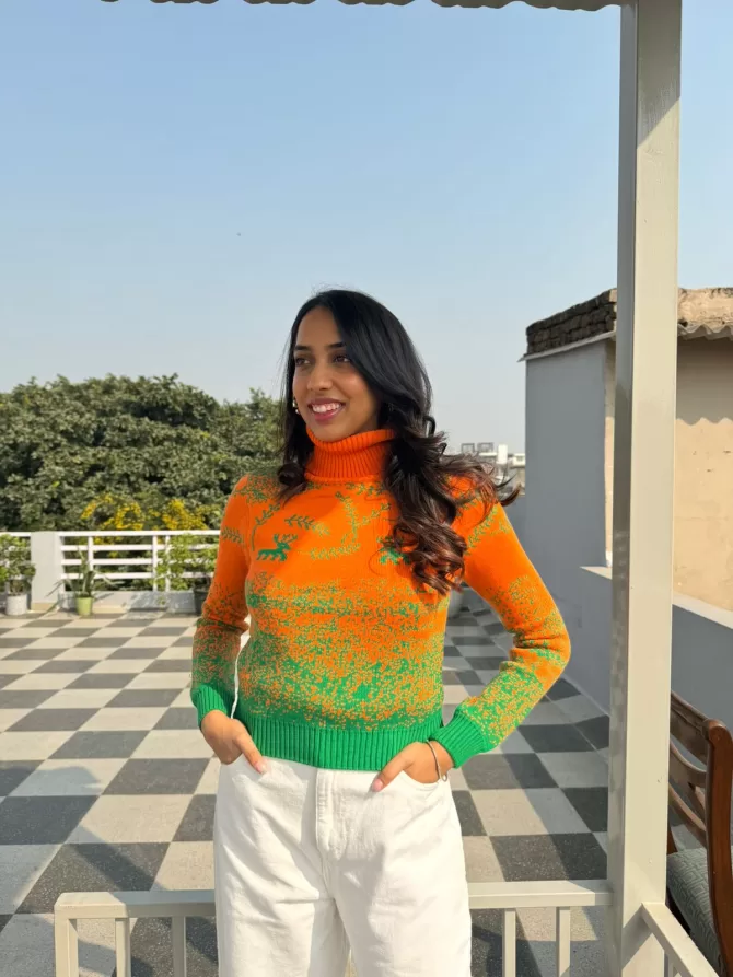 Holly Jolly Christmas Sweater (Free Size)