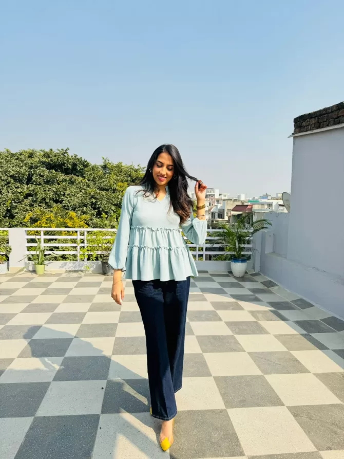 Delight Tiered Top - Mint