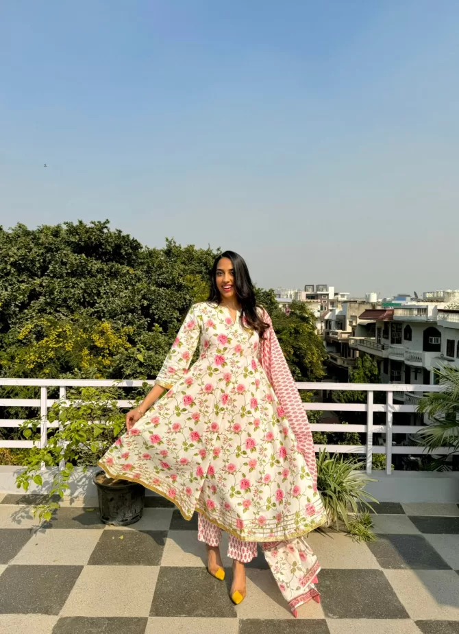 Rose 3 Piece Anarkali - Super Premium - Limited Edition