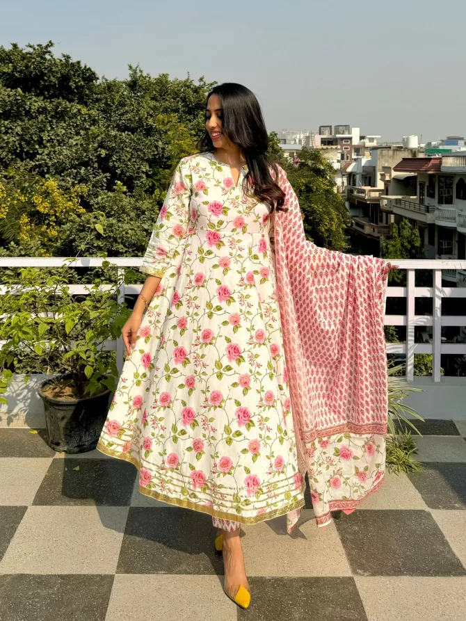 Rose 3 Piece Anarkali - Super Premium - Limited Edition