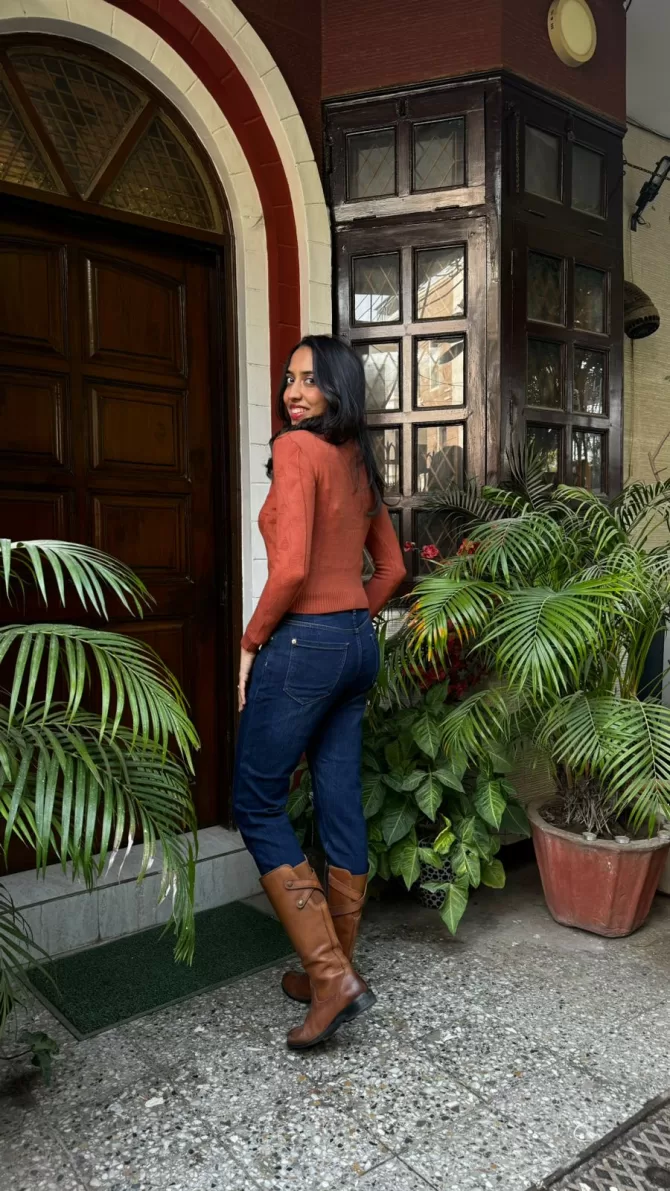Solid Brown Sweater (Free Size)