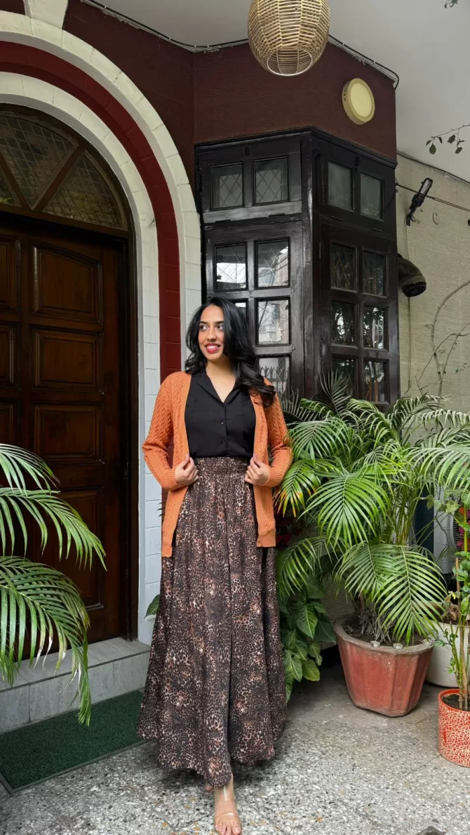 Brown Knit Cardigan (Free Size)