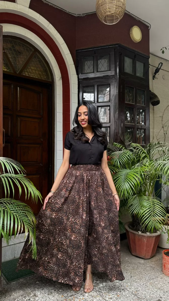 Cheetah Printed Palazzo (Free Size)