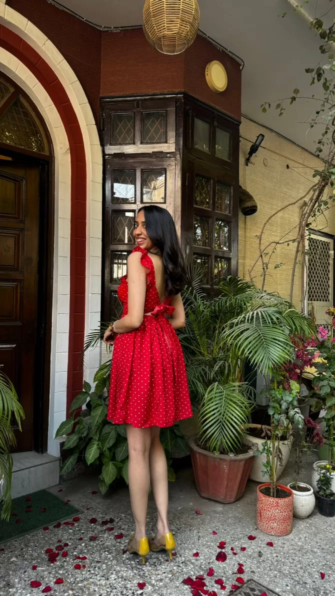 Cheer Red Ruffled Dress