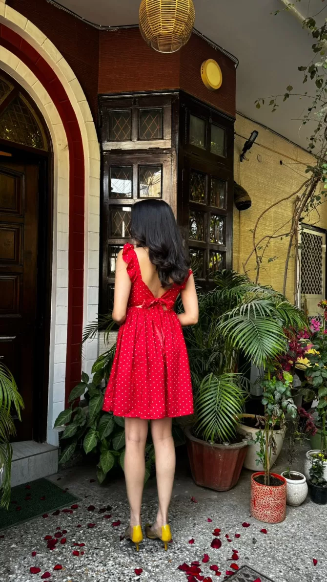 Cheer Red Ruffled Dress