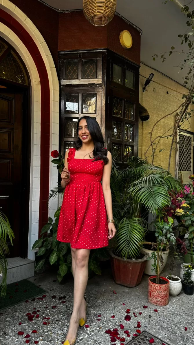 Cheer Red Ruffled Dress