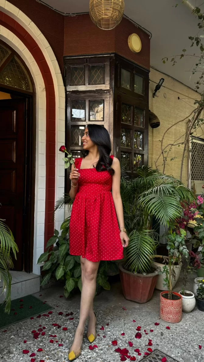 Cheer Red Ruffled Dress