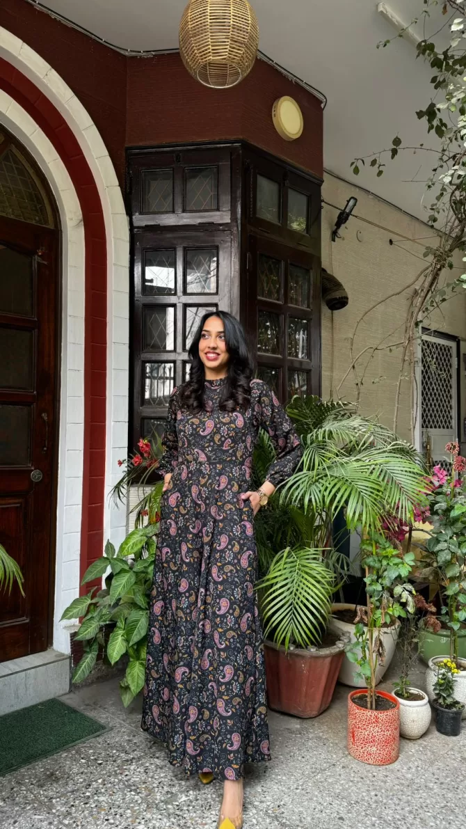 Sleeved Luxe Jumpsuit - Autumn