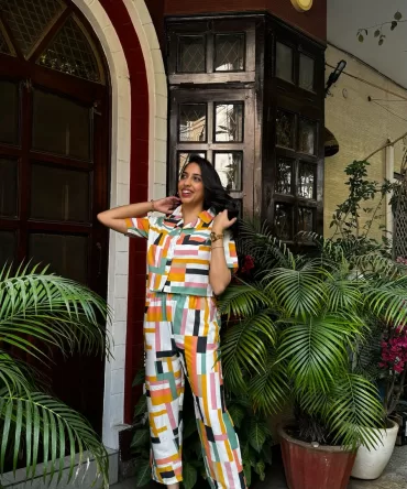 Squared Up Co-Ord Set – Orange