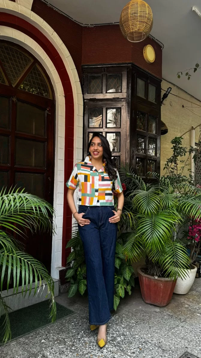 Squared Up Cropped Shirt