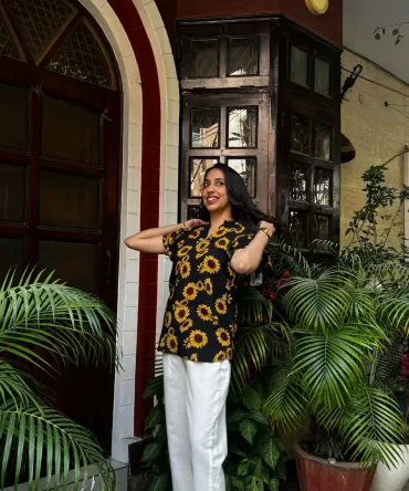 Silly Sunflower Ruffle Top (Luxe Collection)