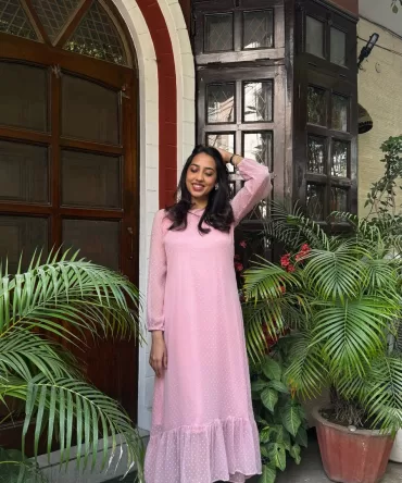 Dreamy Drapes Dress- Pink (Luxe Collection)