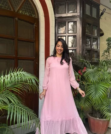 Dreamy Drapes Dress- Pink (Luxe Collection) 2