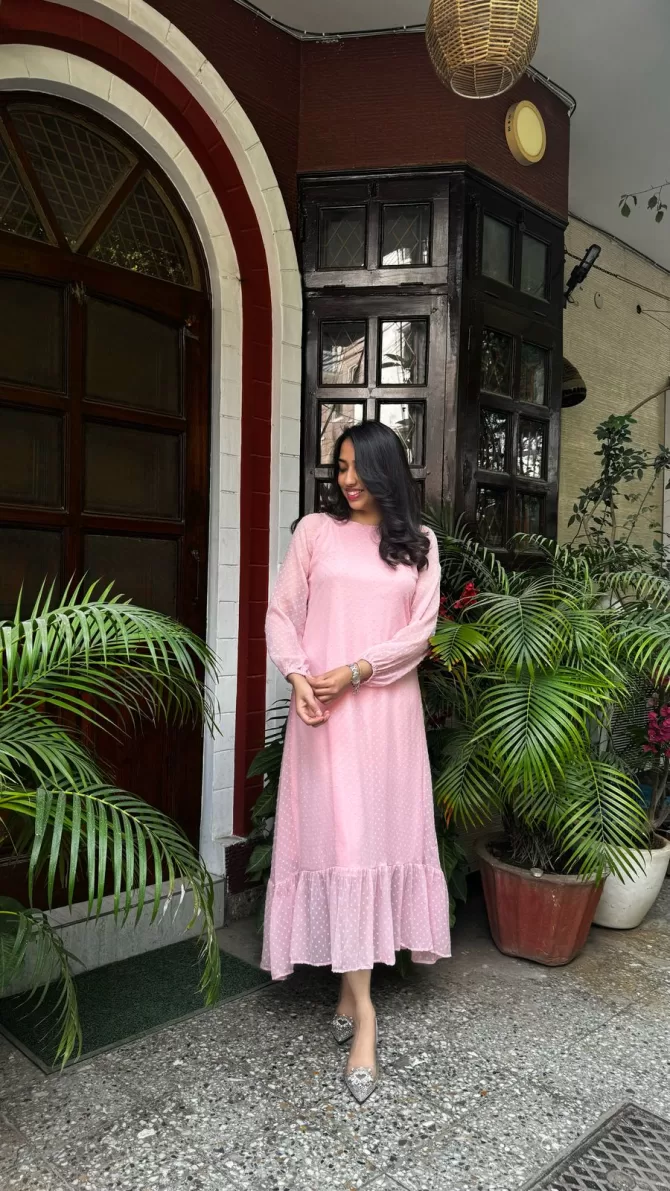 Dreamy Drapes Dress- Pink (Luxe Collection)