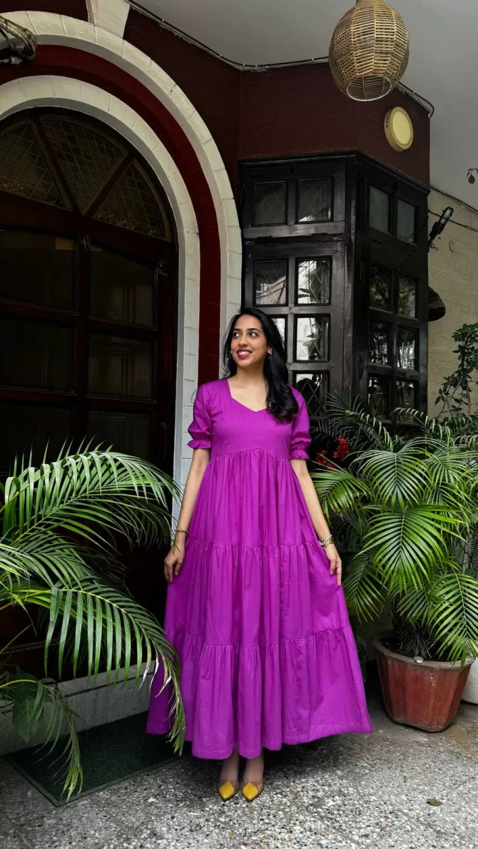Splash of Color Cotton Maxi - Purple
