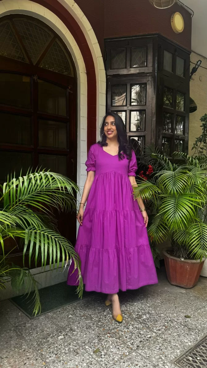 Splash of Color Cotton Maxi - Purple