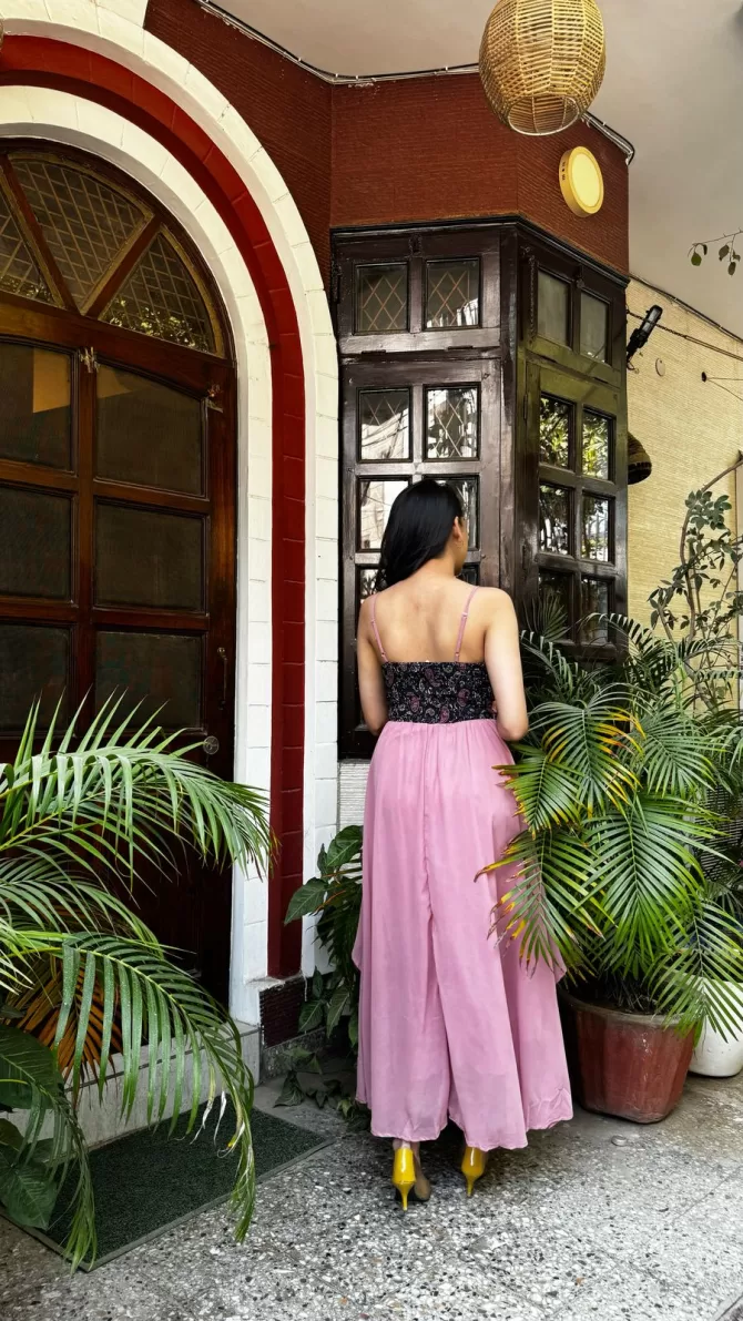 Petals Layered Maxi Dress - Pink