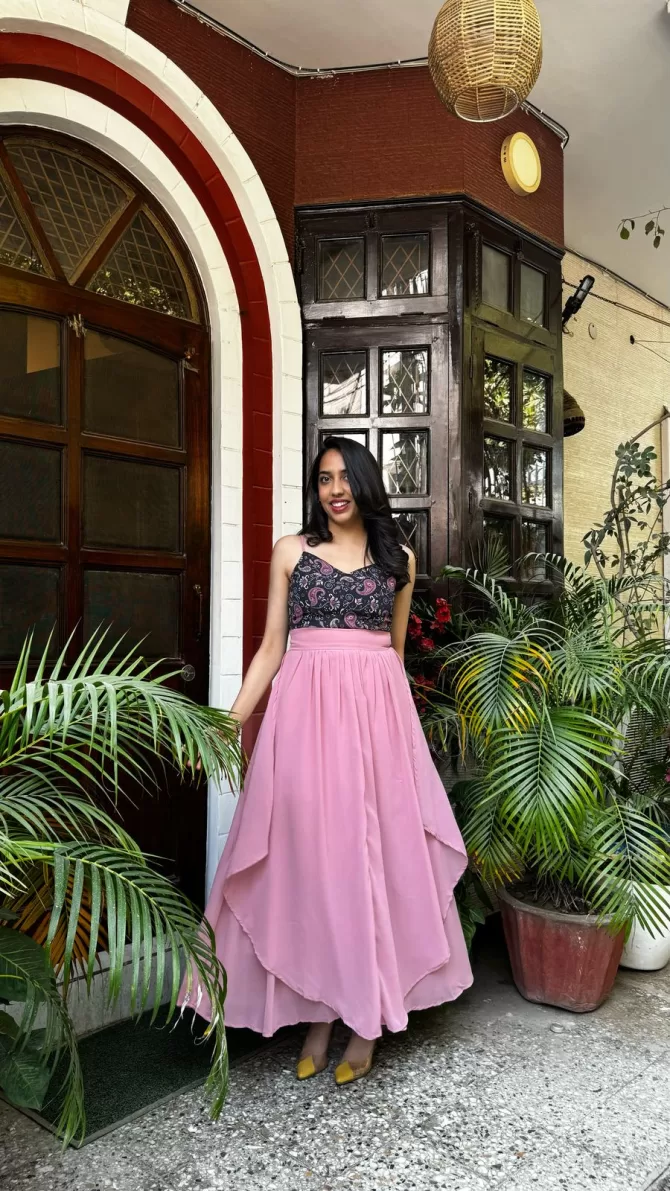 Petals Layered Maxi Dress - Pink