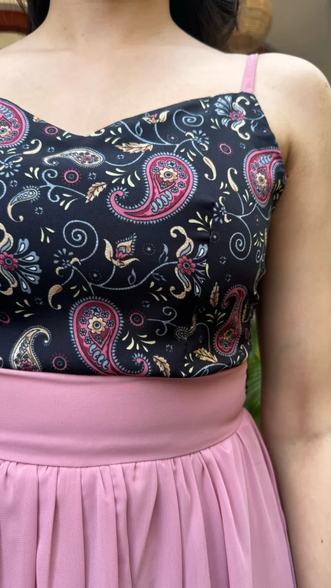 Petals Layered Maxi Dress - Pink
