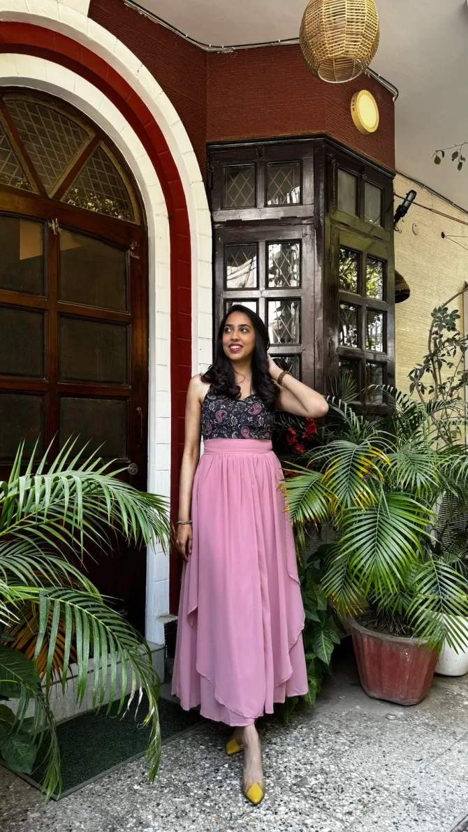 Petals Layered Maxi Dress - Pink