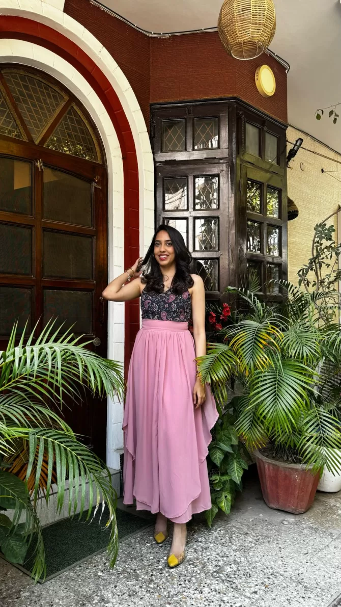 Petals Layered Maxi Dress - Pink