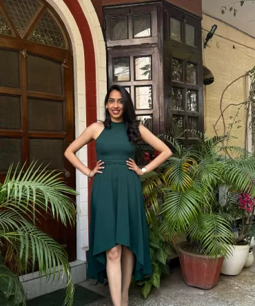 Green High Low dress 2
