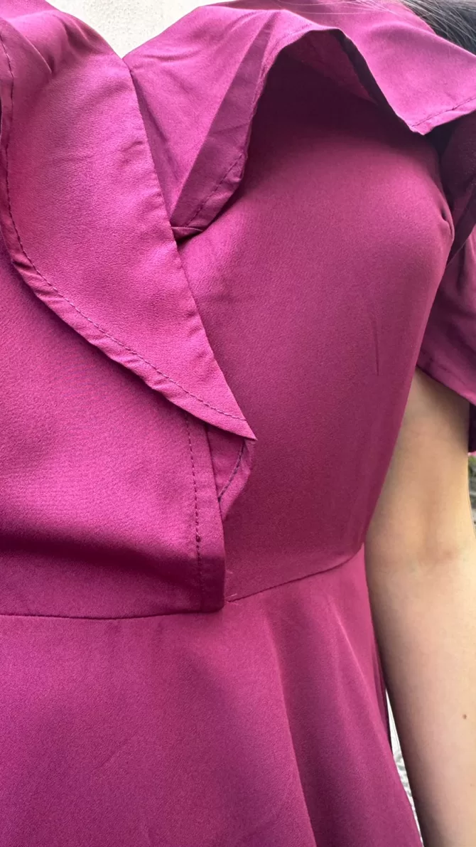 Wine Drop Shoulder Dress