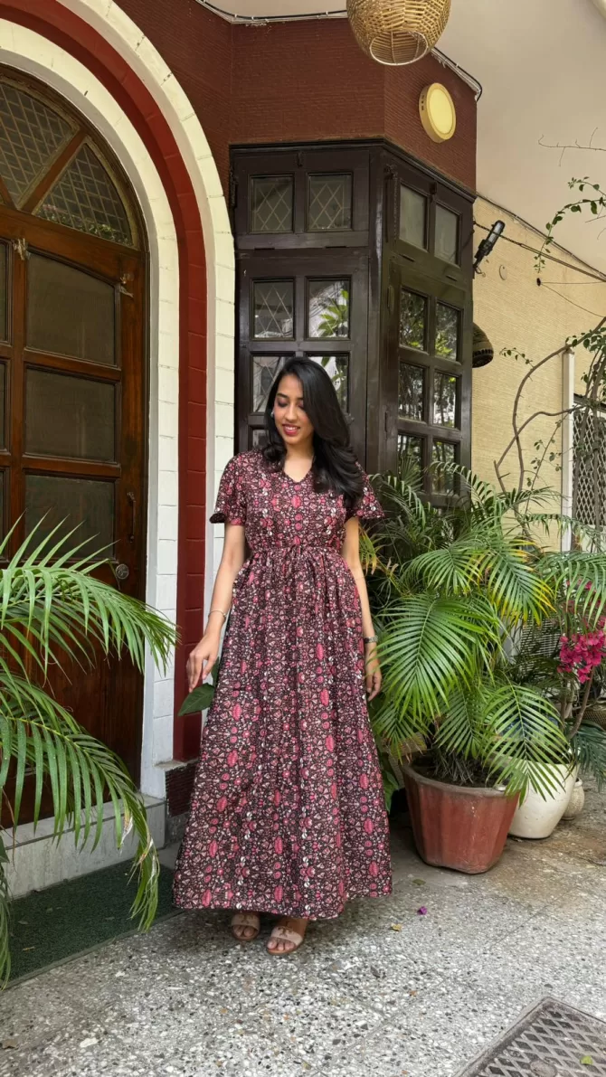 Glee Lounge Dress - Floral Pink