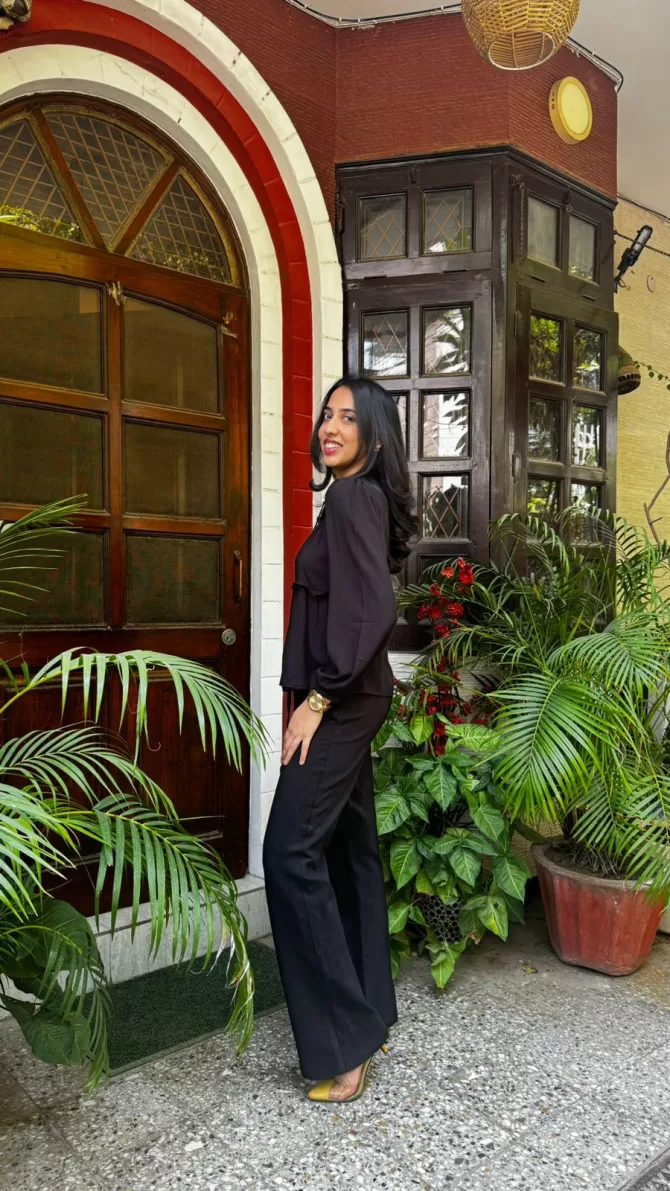 Tiers & Twirls Layered Top - Black (Premium Collection)