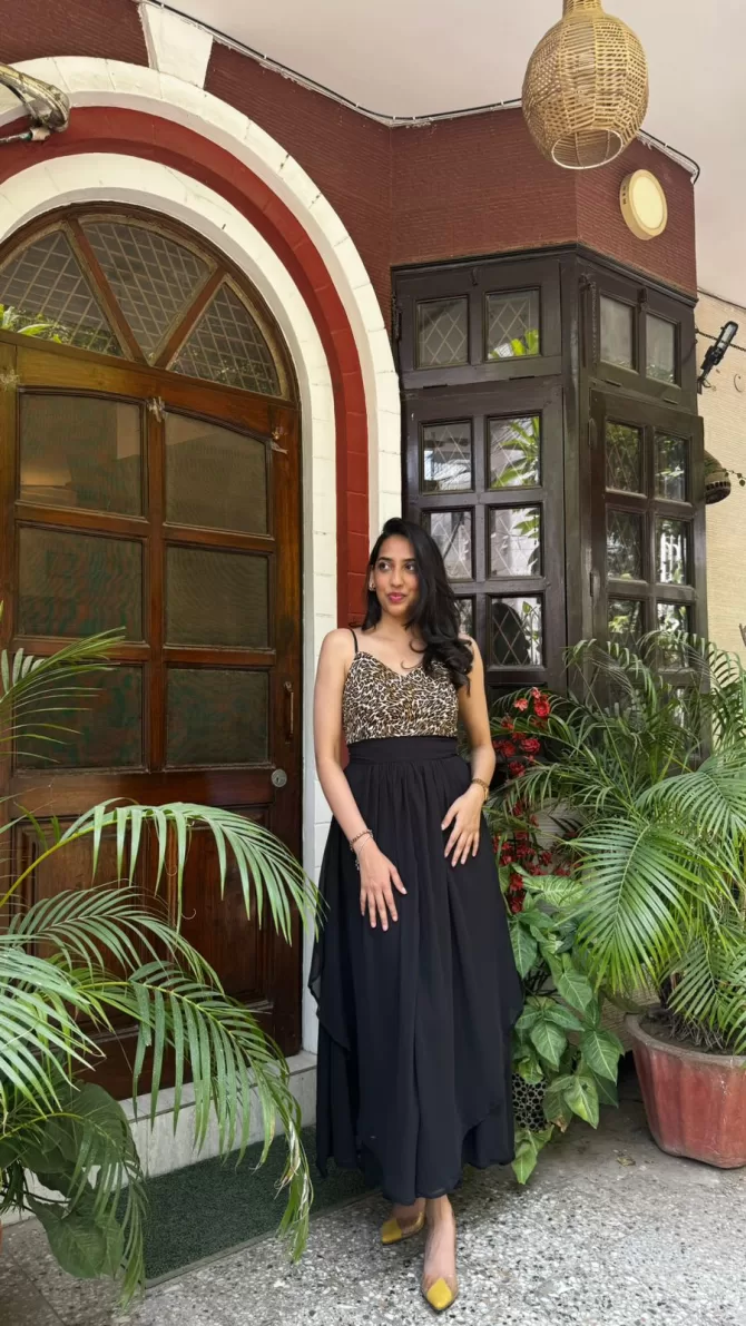 Petals Layered Maxi Dress - Animal