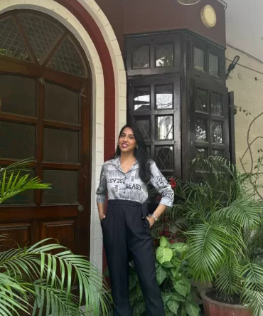 Magazine Printed Jumpsuit – Grey 2
